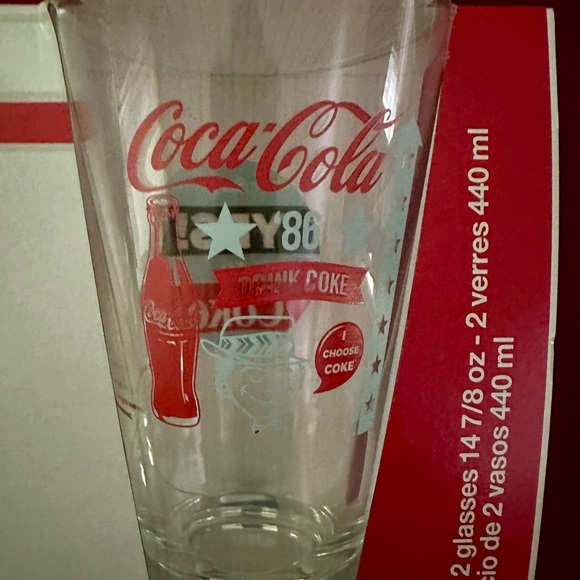 Coca Cola glasses 2 per pack , bundle and save 15% - Picture 12 of 12